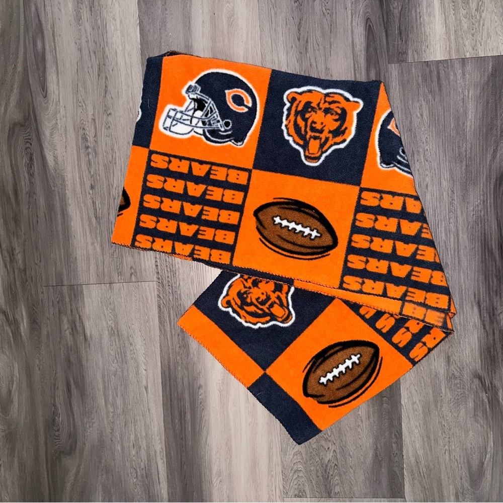 Chicago Bears Football Team Pride Patches Winter Fabric Scarf Football & Helmet